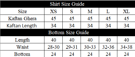 Cobalt Chic Size Chart