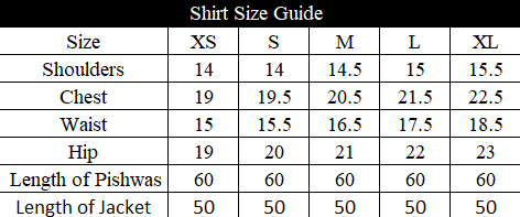 Emerald Garden Size Chart