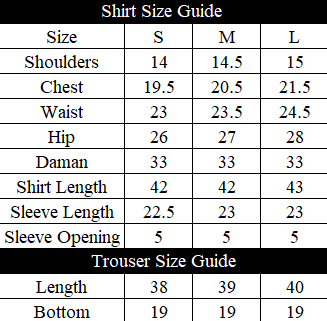 Laila Size Chart