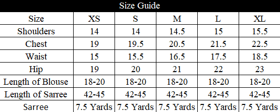 Riviera Size Chart